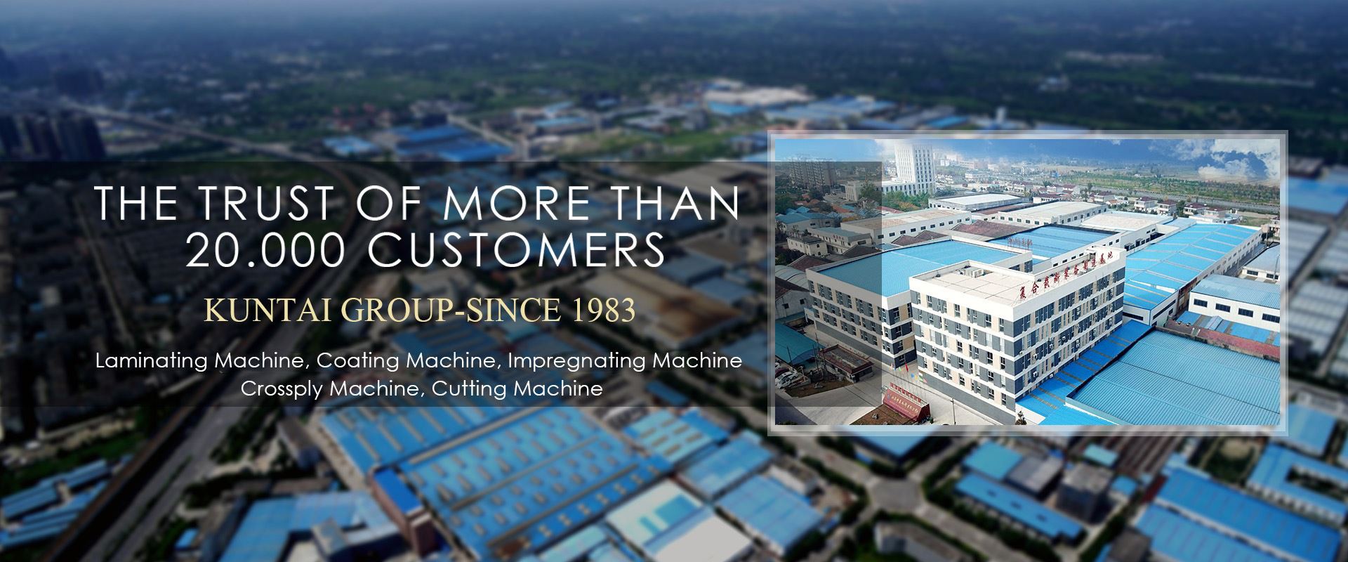 Laminating machine and cutting machine factory